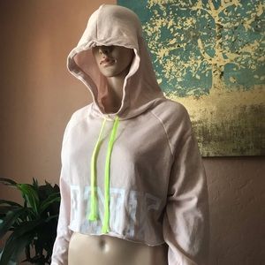 VS Pink Hoodie Crop Sweater